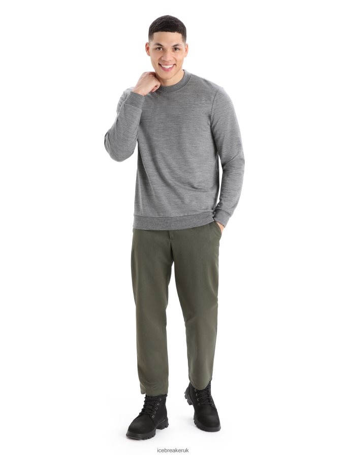 Icebreaker Men Merino Shifter Long Sleeve Sweatshirt Z04NXR217 Clothing Gritstone Heather - Image 3