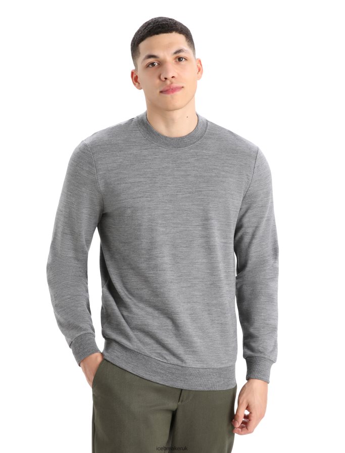 icebreaker_men_merino_shifter_long_sleeve_sweatshirt_z04nxr217_clothing_gritstone_heather.jpg Icebreaker Men Merino Shifter Long Sleeve Sweatshirt Z04NXR217 Clothing Gritstone Heather - Image 1