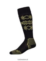 Icebreaker Men Merino Ski+ Light Over the Calf Socks Ski Heritage Z04NXR457 Accessories Black/Shine - Image 3