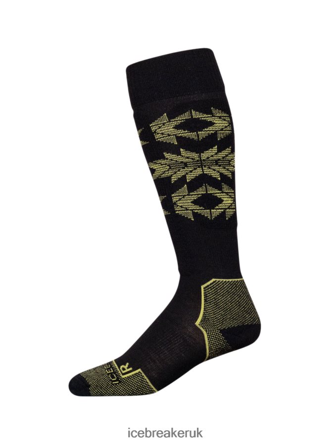 Icebreaker Men Merino Ski+ Light Over the Calf Socks Ski Heritage Z04NXR457 Accessories Black/Shine - Image 3