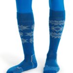 Icebreaker Men Merino Ski+ Light Over the Calf Socks Ski Heritage Z04NXR458 Accessories Lazurite/Snow