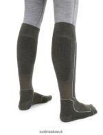 Icebreaker Men Merino Ski+ Light Over the Calf Socks Z04NXR466 Accessories Loden/Black - Image 2