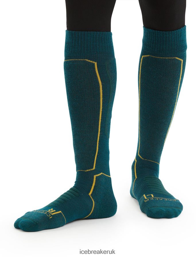 icebreaker_men_merino_ski_medium_over_the_calf_socks_z04nxr284_accessories_green_glory_loden.jpg Icebreaker Men Merino Ski+ Medium Over the Calf Socks Z04NXR284 Accessories Green Glory/Loden - Image 1