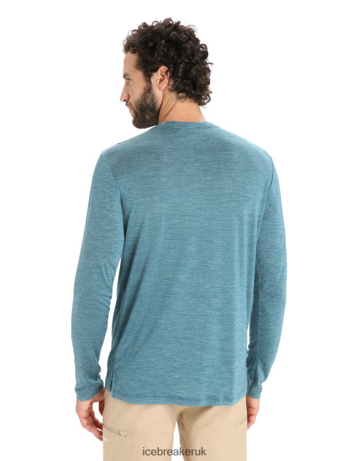 Icebreaker Men Merino Sphere II Long Sleeve T-Shirt Z04NXR188 Clothing Green Glory Heather - Image 2