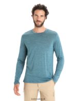 Icebreaker Men Merino Sphere II Long Sleeve T-Shirt Z04NXR188 Clothing Green Glory Heather