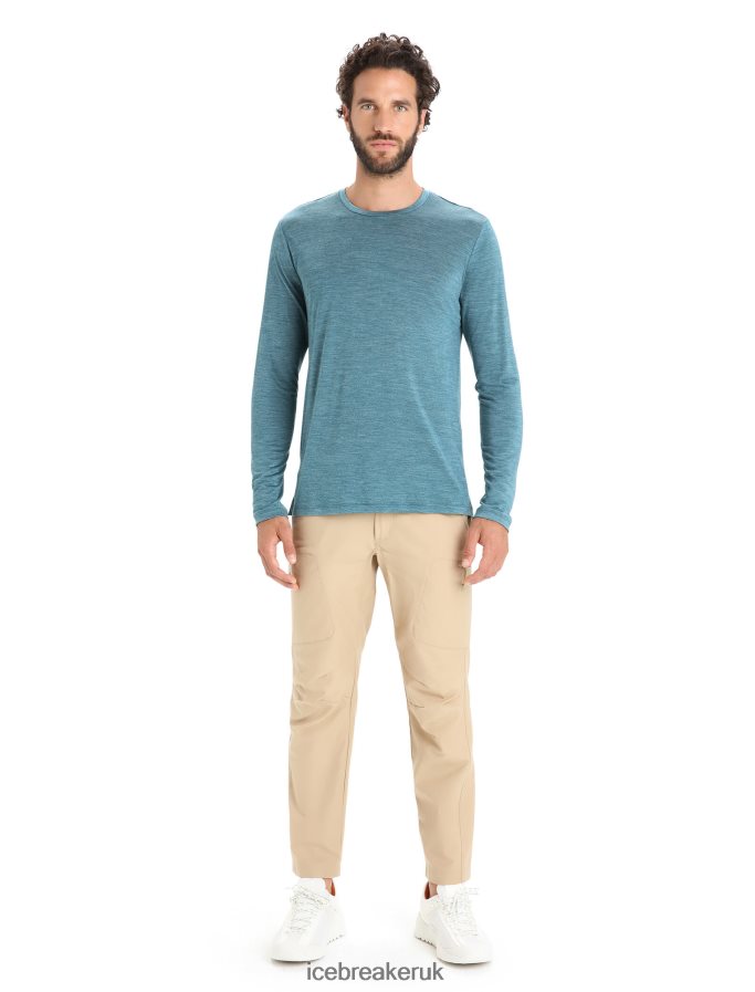 Icebreaker Men Merino Sphere II Long Sleeve T-Shirt Z04NXR188 Clothing Green Glory Heather - Image 3