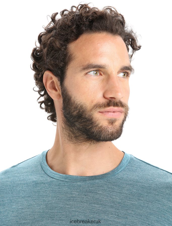 Icebreaker Men Merino Sphere II Long Sleeve T-Shirt Z04NXR188 Clothing Green Glory Heather - Image 4