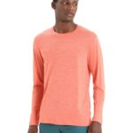 Icebreaker Men Merino Sphere II Long Sleeve T-Shirt Z04NXR189 Clothing Vibrant Earth Heather