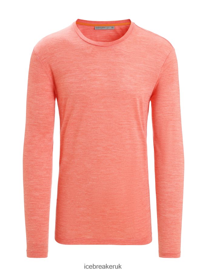 Icebreaker Men Merino Sphere II Long Sleeve T-Shirt Z04NXR189 Clothing Vibrant Earth Heather - Image 6