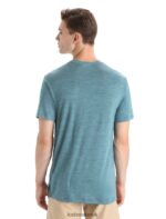Icebreaker Men Merino Sphere II Short Sleeve T-Shirt Hitt Z04NXR84 Clothing Green Glory Heather - Image 2