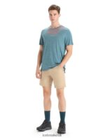 Icebreaker Men Merino Sphere II Short Sleeve T-Shirt Hitt Z04NXR84 Clothing Green Glory Heather - Image 3