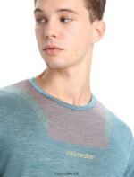 Icebreaker Men Merino Sphere II Short Sleeve T-Shirt Hitt Z04NXR84 Clothing Green Glory Heather - Image 4