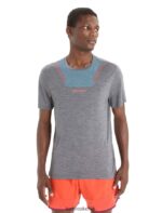 Icebreaker Men Merino Sphere II Short Sleeve T-Shirt Hitt Z04NXR85 Clothing Midnight Navy Heather