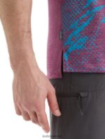 Icebreaker Men Merino Sphere II Short Sleeve T-Shirt Trail Z04NXR43 Clothing Go Berry Heather - Image 5