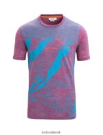 Icebreaker Men Merino Sphere II Short Sleeve T-Shirt Trail Z04NXR43 Clothing Go Berry Heather - Image 6