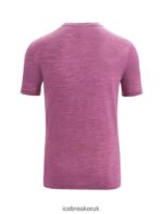 Icebreaker Men Merino Sphere II Short Sleeve T-Shirt Trail Z04NXR43 Clothing Go Berry Heather - Image 7