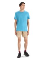 Icebreaker Men Merino Sphere II Short Sleeve T-Shirt Z04NXR6 Clothing Geo Blue Heather - Image 3