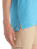 Icebreaker Men Merino Sphere II Short Sleeve T-Shirt Z04NXR6 Clothing Geo Blue Heather - Image 5