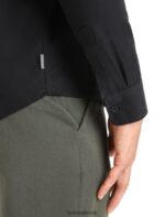 Icebreaker Men Merino Steveston Long Sleeve Shirt Z04NXR194 Clothing Black - Image 5