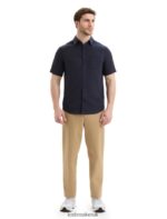 Icebreaker Men Merino Steveston Short Sleeve Shirt Z04NXR10 Clothing Midnight Navy - Image 3