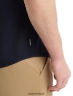 Icebreaker Men Merino Steveston Short Sleeve Shirt Z04NXR10 Clothing Midnight Navy - Image 5