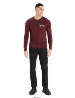 Icebreaker Men Merino Tech Lite II Long Sleeve T-Shirt Summit Tread Z04NXR379 Clothing Espresso - Image 3