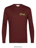 Icebreaker Men Merino Tech Lite II Long Sleeve T-Shirt Summit Tread Z04NXR379 Clothing Espresso - Image 8