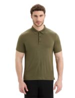 Icebreaker Men Merino Tech Lite II Short Sleeve Polo Z04NXR39 Clothing Loden
