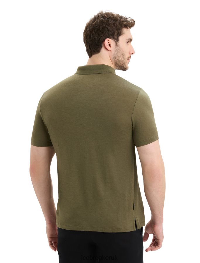 Icebreaker Men Merino Tech Lite II Short Sleeve Polo Z04NXR39 Clothing Loden - Image 3