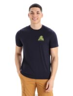 Icebreaker Men Merino Tech Lite II Short Sleeve T-Shirt Alp Ascension Z04NXR377 Clothing Midnight Navy - Image 2