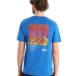 Icebreaker Men Merino Tech Lite II Short Sleeve T-Shirt Alpine Zone Z04NXR366 Clothing Lazurite