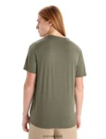 Icebreaker Men Merino Tech Lite II Short Sleeve T-Shirt Camping Grounds Z04NXR74 Clothing Loden - Image 2