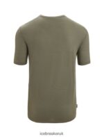 Icebreaker Men Merino Tech Lite II Short Sleeve T-Shirt Camping Grounds Z04NXR74 Clothing Loden - Image 7