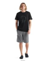 Icebreaker Men Merino Tech Lite II Short Sleeve T-Shirt Canopy Camper Z04NXR487 Clothing Black - Image 2