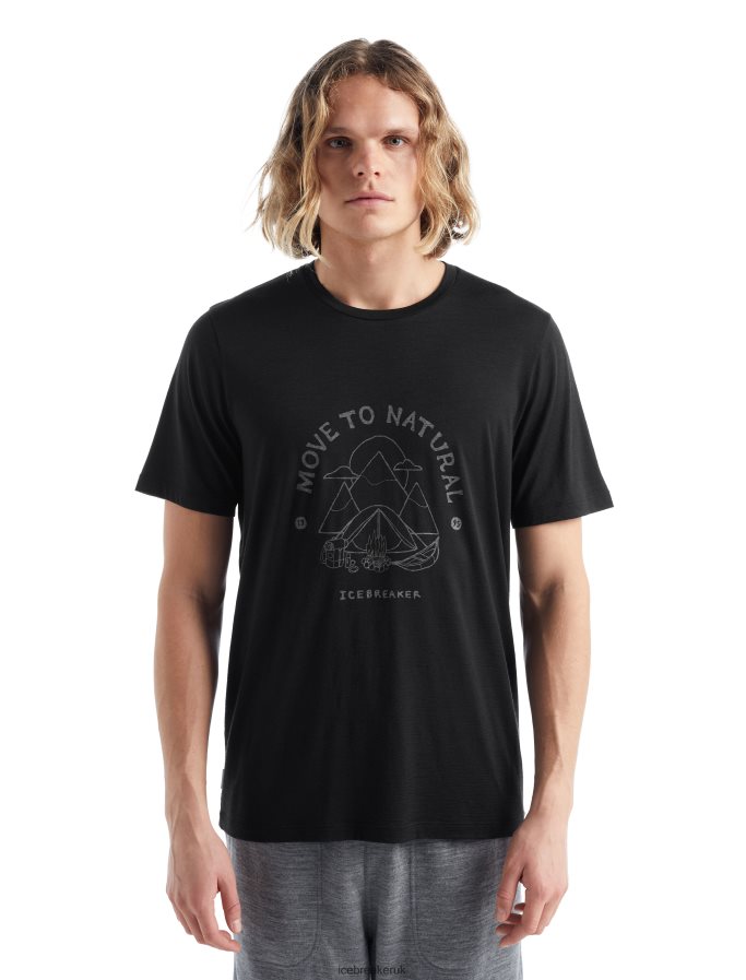 icebreaker_men_merino_tech_lite_ii_short_sleeve_t_shirt_canopy_camper_z04nxr487_clothing_black.jpg Icebreaker Men Merino Tech Lite II Short Sleeve T-Shirt Canopy Camper Z04NXR487 Clothing Black - Image 1
