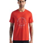 Icebreaker Men Merino Tech Lite II Short Sleeve T-Shirt Canopy Camper Z04NXR488 Clothing Lava