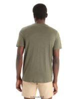 Icebreaker Men Merino Tech Lite II Short Sleeve T-Shirt Earth Z04NXR91 Clothing Loden - Image 2
