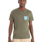 Icebreaker Men Merino Tech Lite II Short Sleeve T-Shirt Earth Z04NXR91 Clothing Loden