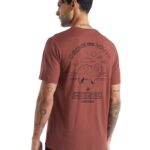 Icebreaker Men Merino Tech Lite II Short Sleeve T-Shirt Grown Down South Z04NXR483 Clothing Grape