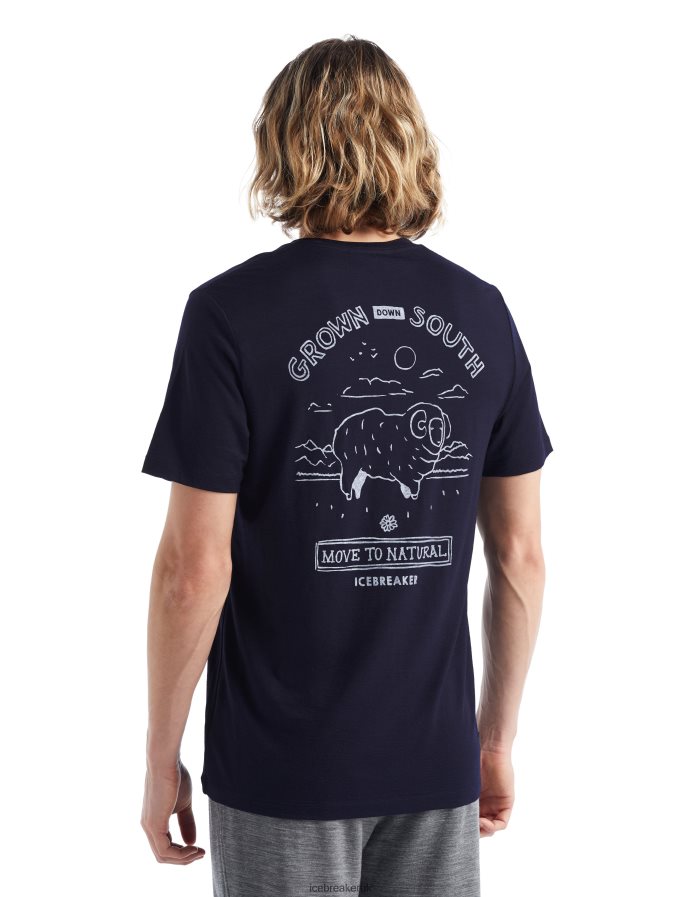 icebreaker_men_merino_tech_lite_ii_short_sleeve_t_shirt_grown_down_south_z04nxr484_clothing_midnight_navy.jpg Icebreaker Men Merino Tech Lite II Short Sleeve T-Shirt Grown Down South Z04NXR484 Clothing Midnight Navy - Image 1