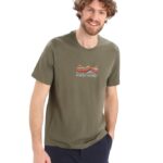 Icebreaker Men Merino Tech Lite II Short Sleeve T-Shirt Mountain Geology Z04NXR384 Clothing Loden