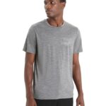 Icebreaker Men Merino Tech Lite II Short Sleeve T-Shirt Mountain Sunset Z04NXR83 Clothing Gritstone Heather
