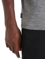 Icebreaker Men Merino Tech Lite II Short Sleeve T-Shirt Mountain Sunset Z04NXR83 Clothing Gritstone Heather - Image 6