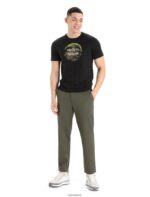 Icebreaker Men Merino Tech Lite II Short Sleeve T-Shirt Natural Alps Z04NXR367 Clothing Black - Image 3