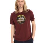 Icebreaker Men Merino Tech Lite II Short Sleeve T-Shirt Natural Alps Z04NXR368 Clothing Espresso