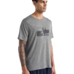Icebreaker Men Merino Tech Lite II Short Sleeve T-Shirt Natural Run Club Z04NXR477 Clothing Metro Heather