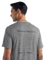 Icebreaker Men Merino Tech Lite II Short Sleeve T-Shirt Natural Run Club Z04NXR477 Clothing Metro Heather - Image 5