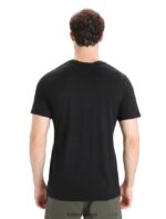 Icebreaker Men Merino Tech Lite II Short Sleeve T-Shirt Natural Z04NXR92 Clothing Black - Image 2