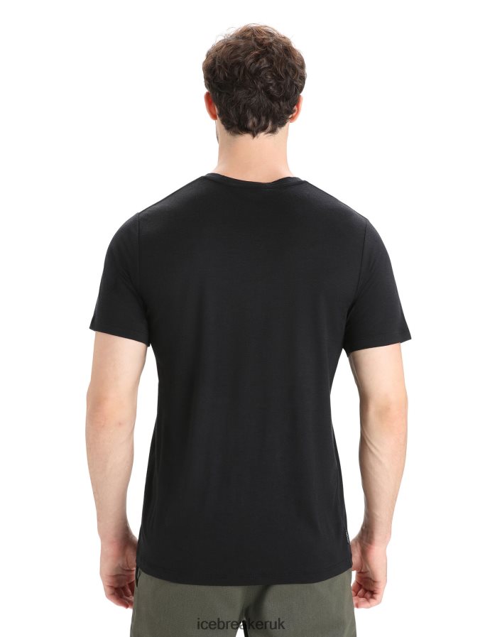 Icebreaker Men Merino Tech Lite II Short Sleeve T-Shirt Natural Z04NXR92 Clothing Black - Image 2