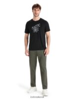 Icebreaker Men Merino Tech Lite II Short Sleeve T-Shirt Natural Z04NXR92 Clothing Black - Image 3